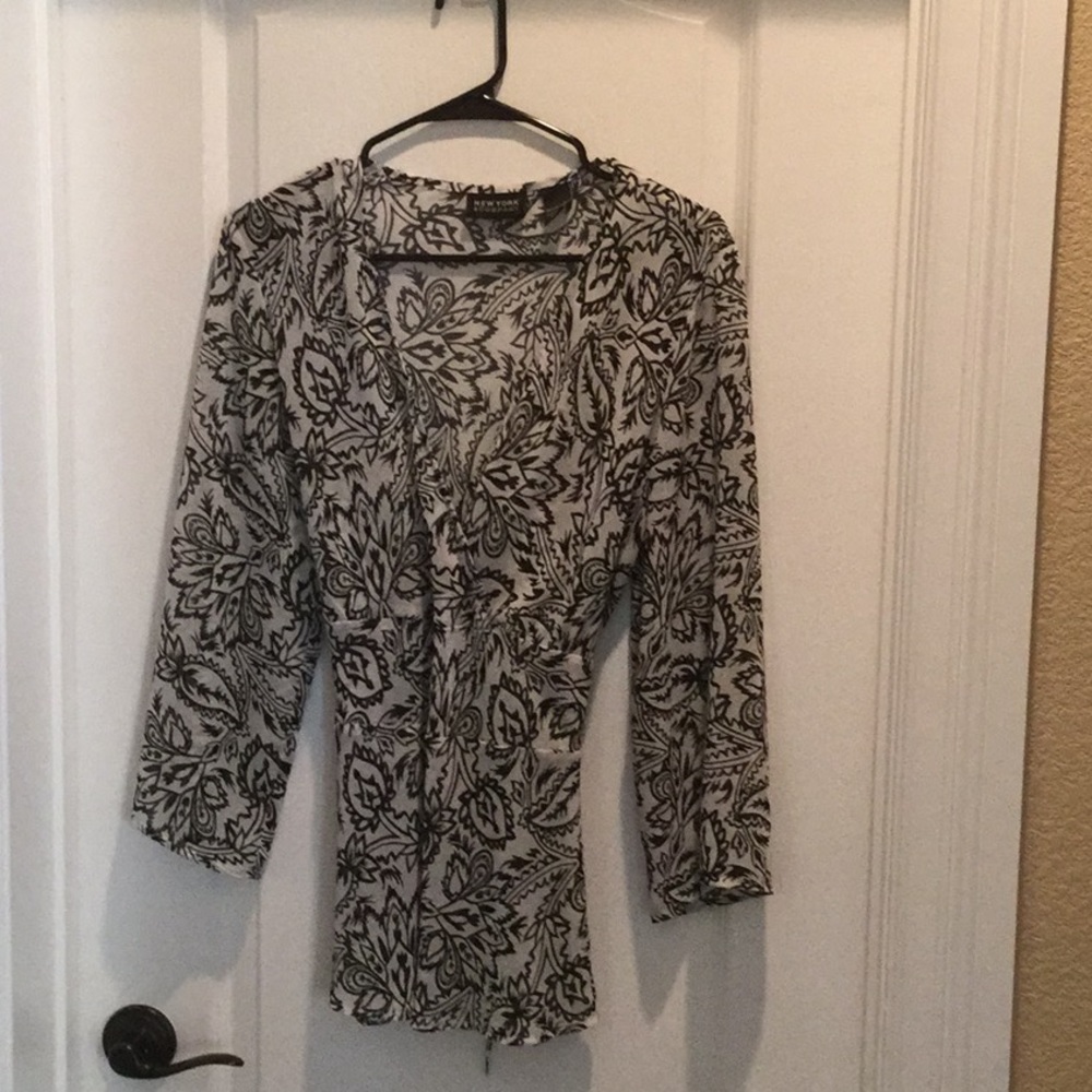 Sheer black and white blouse!!!